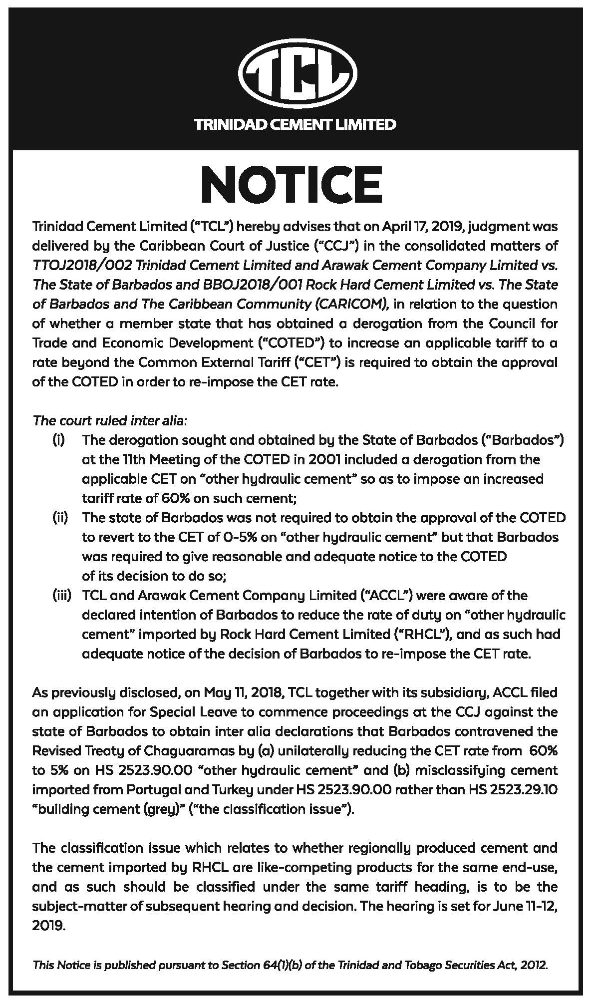 tcl-material-change-notice