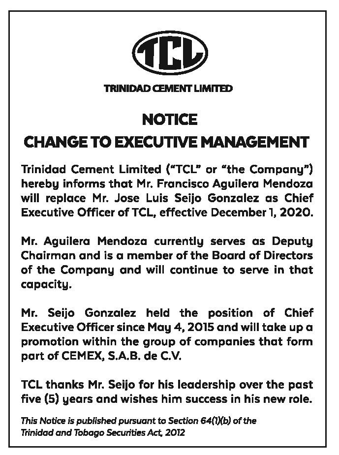 TCL NOTICE -15X3- MATERIAL CHANGE - CEO - FAW